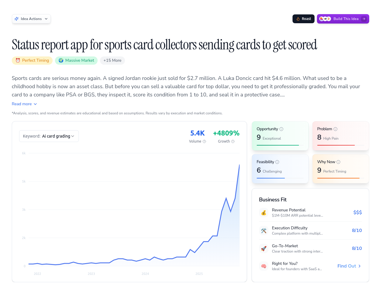 Status report app for sports card collectors sending cards to get scored